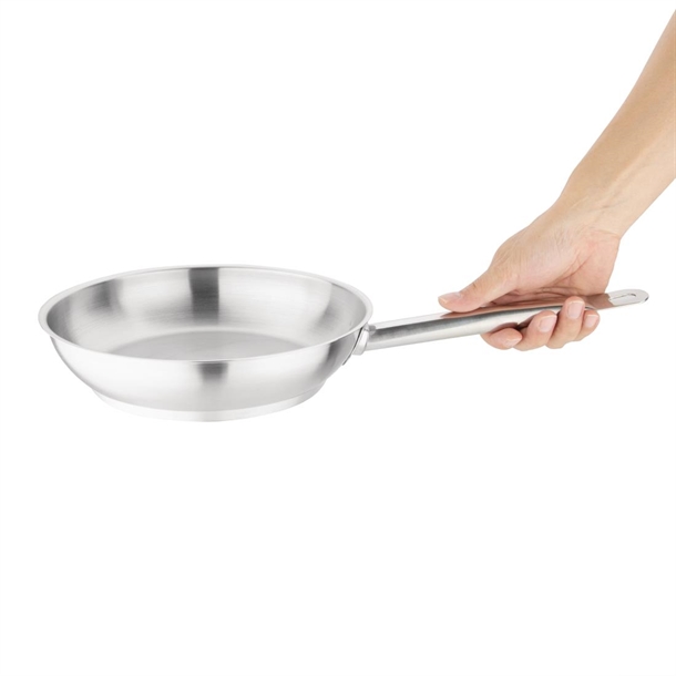Vogue Stainless Steel Frying Pan 240mm