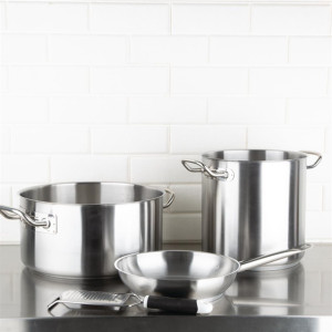 Vogue Stainless Steel Frying Pan 240mm