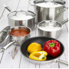 Vogue Cook Like A Pro 5-Piece Stainless Steel Cookware Set