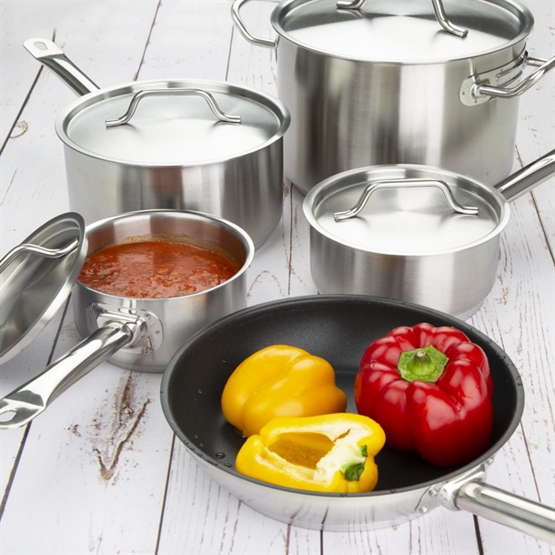 Vogue Cook Like A Pro 5-Piece Stainless Steel Cookware Set