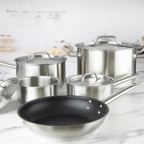 Vogue Cook Like A Pro 5-Piece Stainless Steel Cookware Set