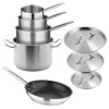 Vogue Cook Like A Pro 5-Piece Stainless Steel Cookware Set