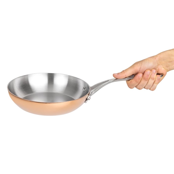 Vogue Copper Tri-Wall Frying Pan 200mm