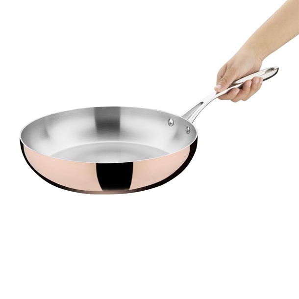 Vogue Copper Tri-Wall Frying Pan 280mm