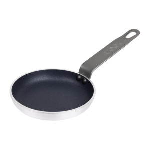 Vogue Aluminium Non-Stick Teflon Blinis Pan 120mm