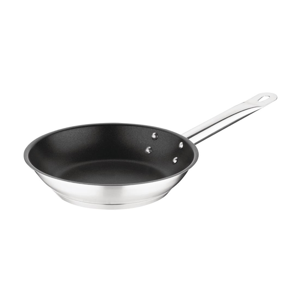 Vogue Stainless Steel Non-Stick Teflon Platinum Plus Frying Pan 200mm