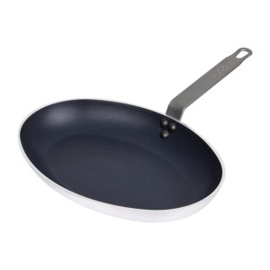 Vogue Aluminium Non-Stick Teflon Platinum Plus Oval Frying Pan 360mm