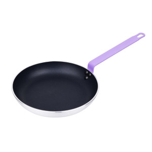 Hygiplas Aluminium Non-stick Teflon Platinum Plus Frying Pan with Purple Handle 280mm