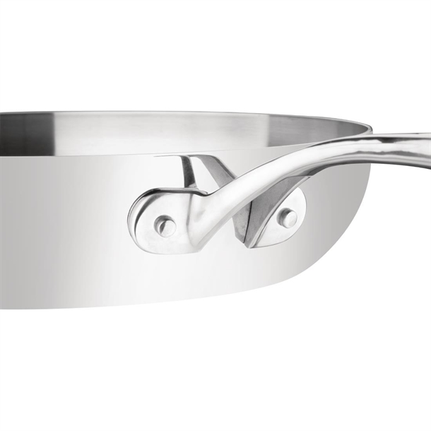 Vogue Stainless Steel & Aluminium Tri-Wall Frying Pan 240mm