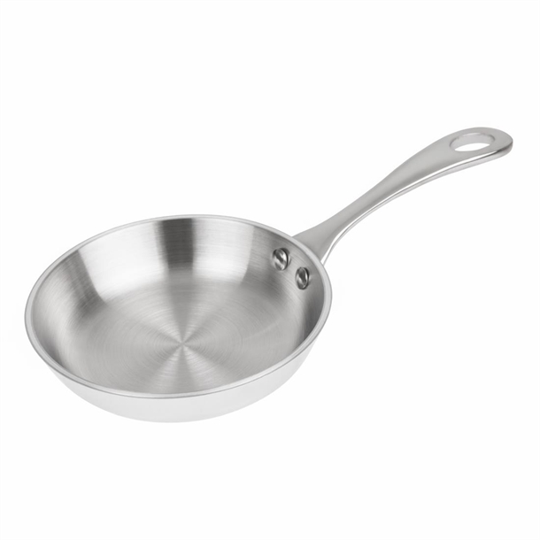 Vogue Stainless Steel & Aluminium Tri-Wall Mini Frying Pan 100mm