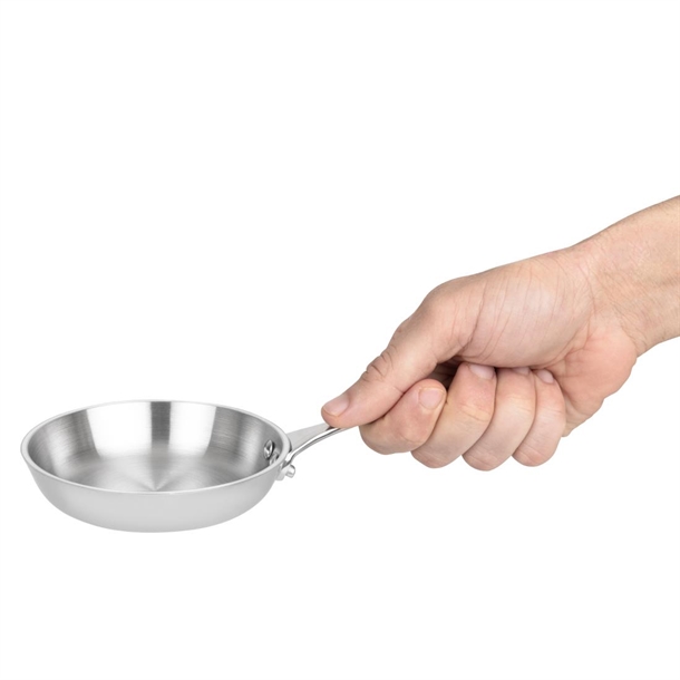 Vogue Stainless Steel & Aluminium Tri-Wall Mini Frying Pan 100mm