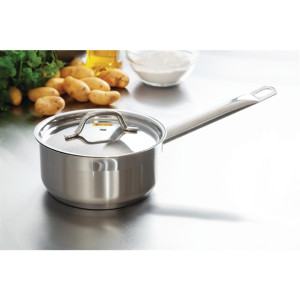 Nisbets Essentials Stainless Steel Saucepan With Lid 160mm