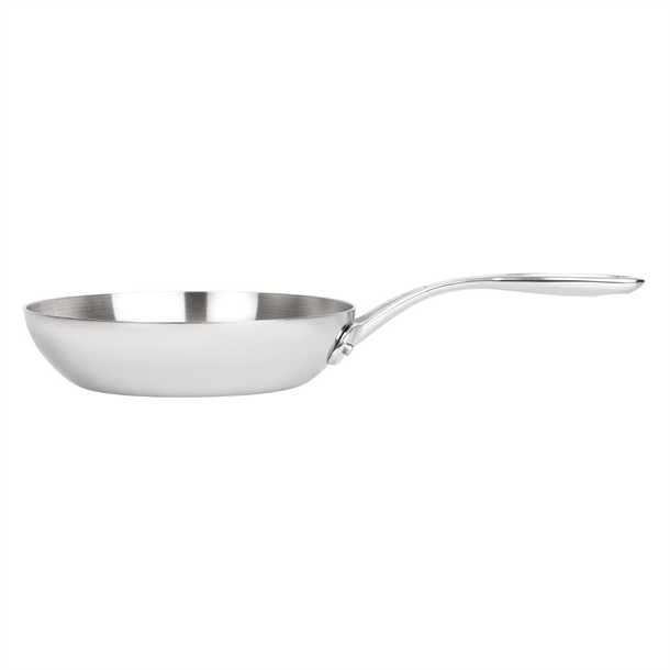 Vogue Stainless Steel & Aluminium Tri-Wall Frying Pan 200mm