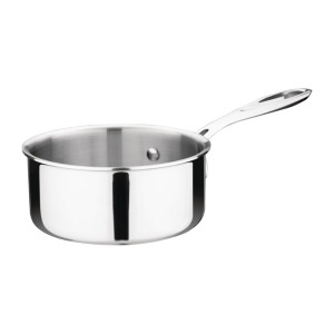 Vogue Stainless Steel & Aluminium Tri-Wall Saucepan 140mm