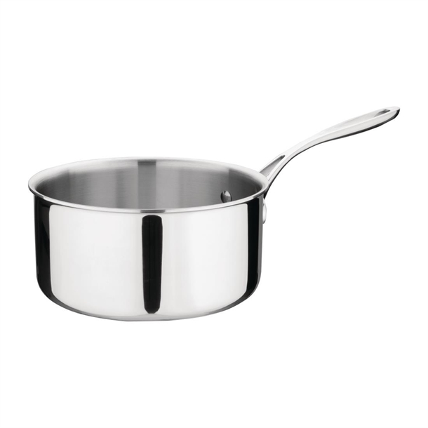 Vogue Stainless Steel & Aluminium Tri-Wall Saucepan 200mm