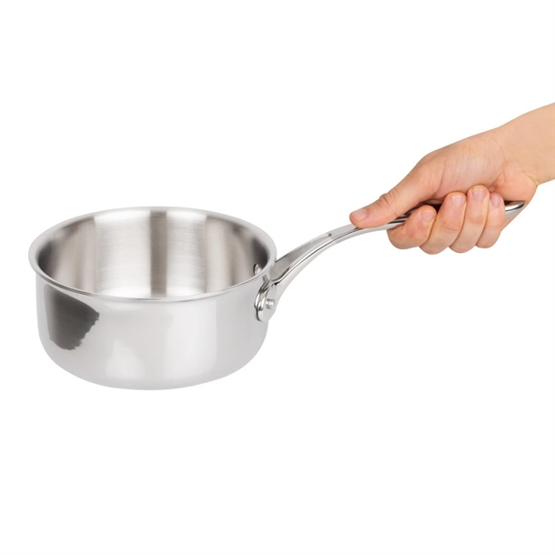 Vogue Stainless Steel & Aluminium Tri-Wall Saucepan 160mm