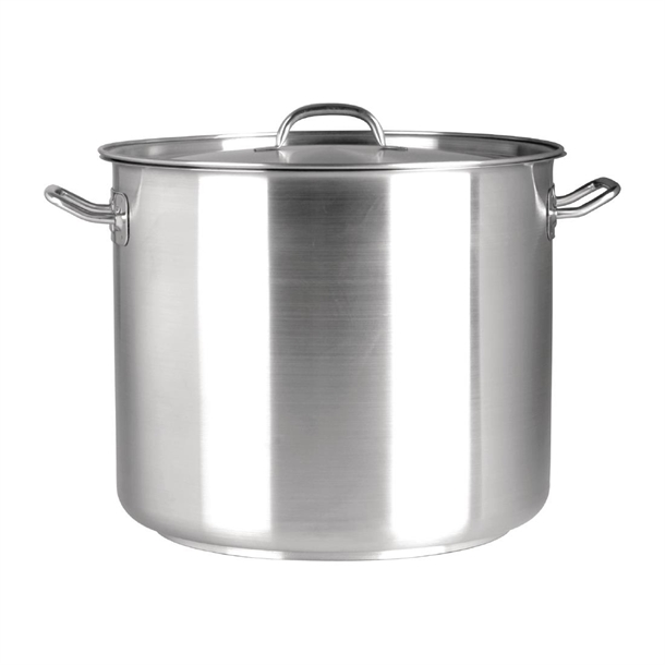 Chef Inox Elite Stock Pot with Lid 25.5Ltr