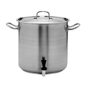 Pujadas Stockpot with Cover and Tap Inox-Pro 400mm - 50Ltr