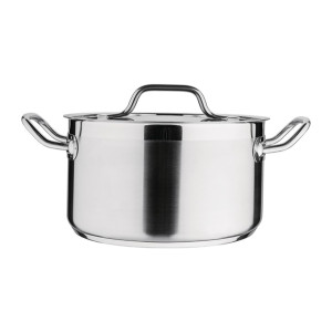 Nisbets Essentials Stainless Steel Stew Pot With Lid 240mm