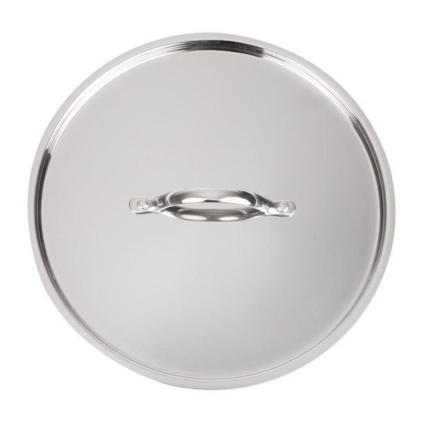 Vogue Stainless Steel & Aluminium Tri-Wall Stew Pan Lid 280mm