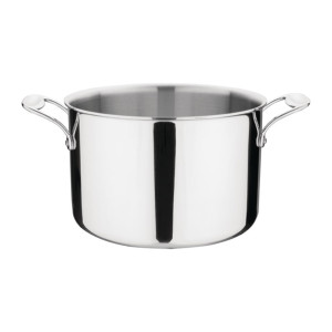 Vogue Stainless Steel & Aluminium Tri-Wall Stew Pan 240mm