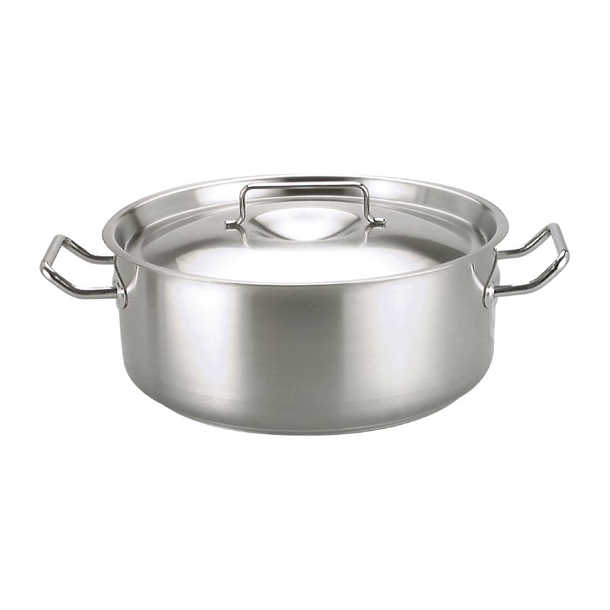 Chef Inox Elite Casserole Pan with Lid 17.2Ltr