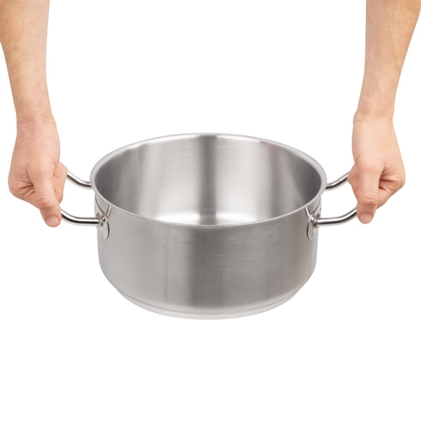 Vogue Stainless Steel Casserole Pan 240mm