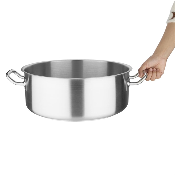 Vogue Stainless Steel Casserole Pan 360mm