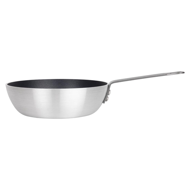 Vogue Aluminium Non-stick Teflon Platinum Plus Sauté Pan - 240mm