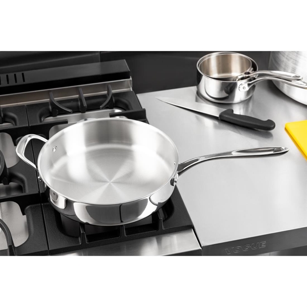 Vogue Stainless Steel & Aluminium Tri-Wall Sauté Pan 280mm