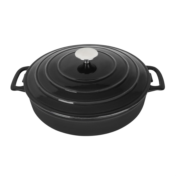 Vogue Round Sauté Pan 280mm, Black