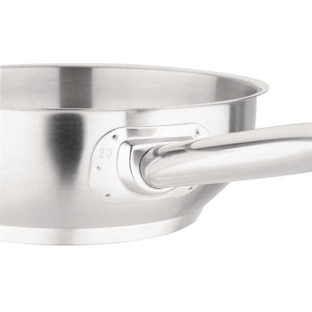 Vogue Stainless Steel Sauté Pan 200mm