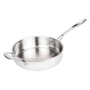 Vogue Stainless Steel & Aluminium Tri-Wall Sauté Pan 240mm