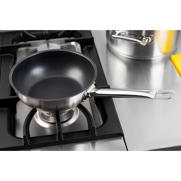 Vogue Stainless Steel Non-Stick Teflon Platinum Plus Sauté Pan 200mm