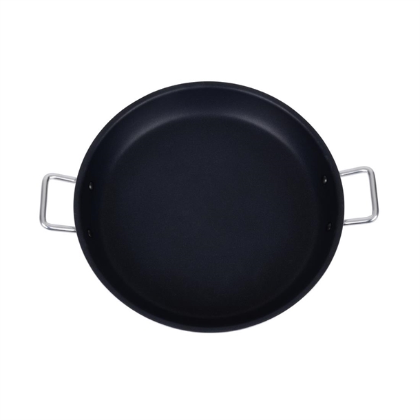 Vogue Aluminium Non-Stick Teflon Paella Pan 450mm