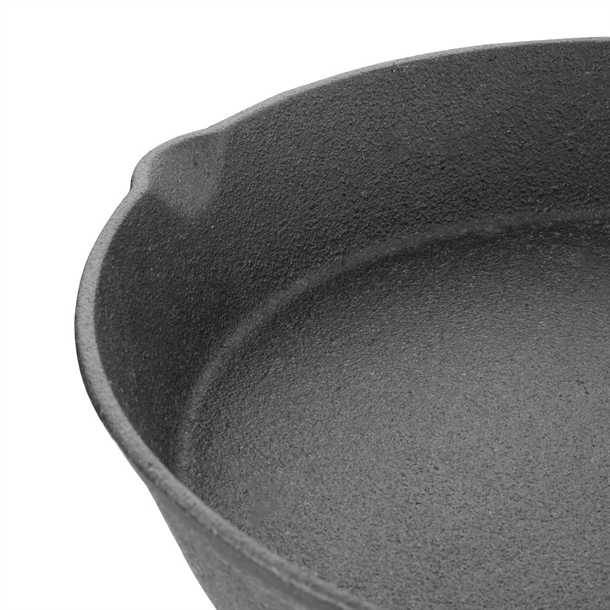 Vogue Round Cast Iron Skillet Pan 255mm