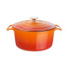 Vogue Orange Round Casserole Dish 4Ltr