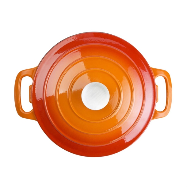 Vogue Orange Round Casserole Dish 4Ltr