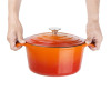 Vogue Orange Round Casserole Dish 4Ltr