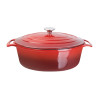 Vogue Red Oval Casserole Dish 6Ltr