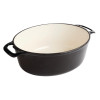 Vogue Black Oval Casserole Dish 6Ltr