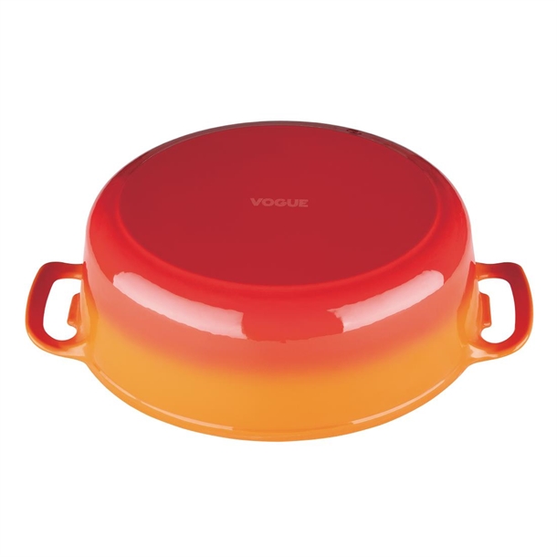 Vogue Orange Oval Casserole Dish 5Ltr