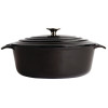 Vogue Black Oval Casserole Dish 6Ltr