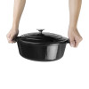 Vogue Black Oval Casserole Dish 5Ltr