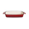 Vogue Red Rectangular Cast Iron Dish 1.8Ltr