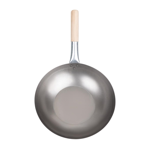 Vogue Mild Steel Wok Flat Base 330mm