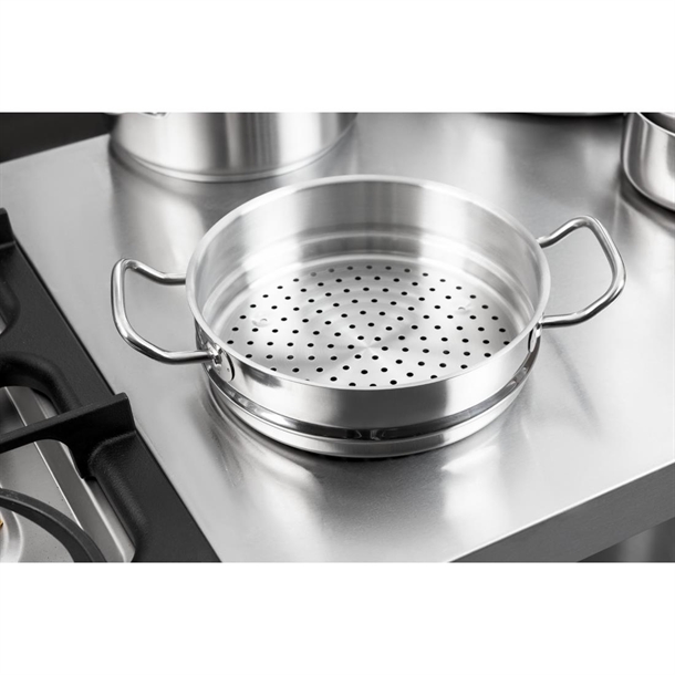 Vogue Stainless Steel & Aluminium Tri-Wall Steamer 240mm