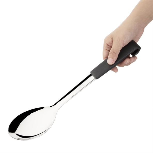 Vogue Serving Spoon Black Handle 340mm