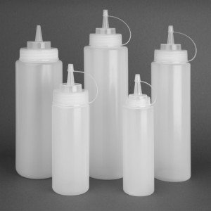 Vogue Clear Wide Neck Squeeze Sauce Bottle 910ml