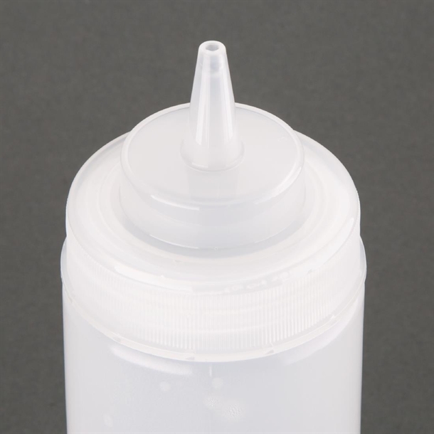Vogue Clear Wide Neck Squeeze Sauce Bottle 454ml